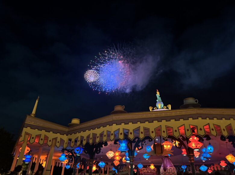 firework in Tokyo Disneyland