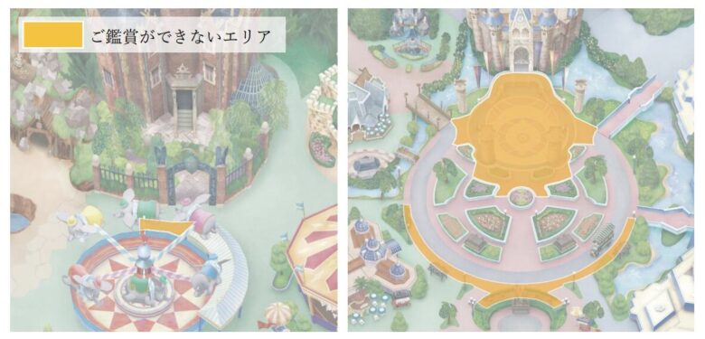 Areas where you cannot watch Quacky Celebration★Donald the Legend!
