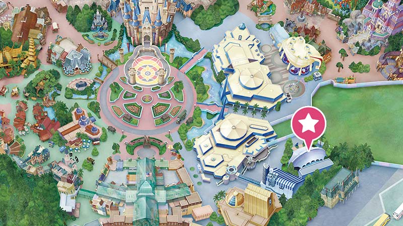 Location of show base at Tokyo Disneyland