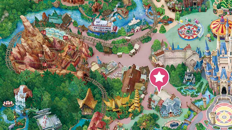 Tokyo Disneyland restaurant The Diamond Horseshoe map