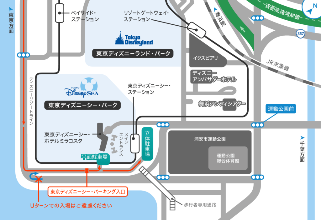 Tokyo Disneysea access map