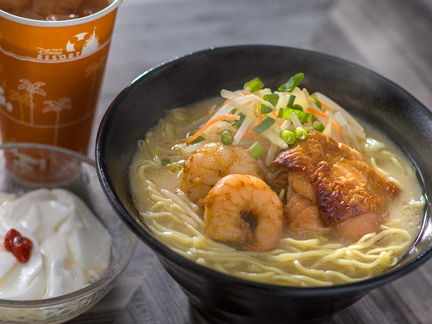 Tokyo Disneyland restaurant China Voyager menu chicken and shrimp noodles
