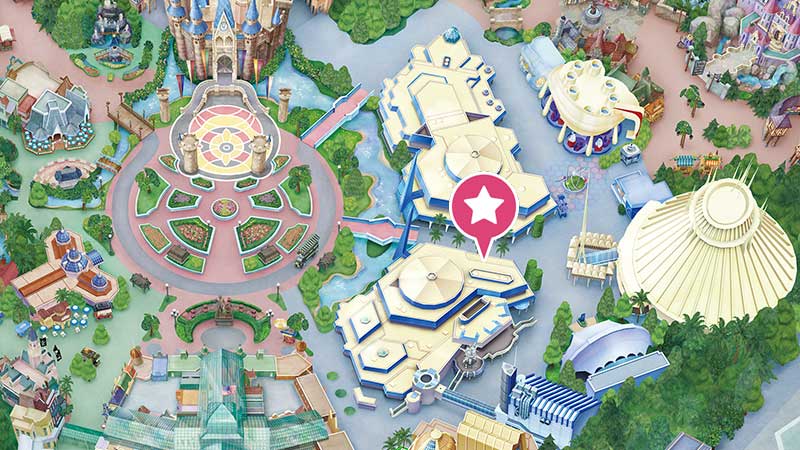 Tokyo Disneyland attraction Buzz Lightyear's Astro Blasters map