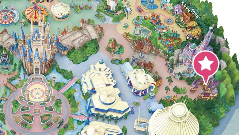 Tokyo Disneyland fantasy land forest theatre map