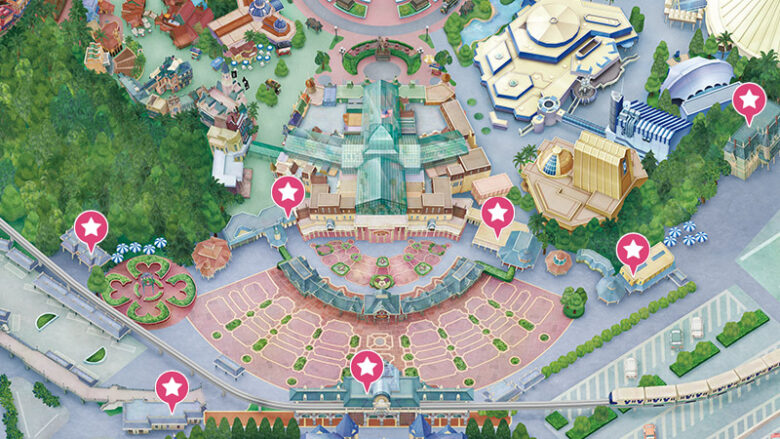 Tokyo Disneyland coin rocker map