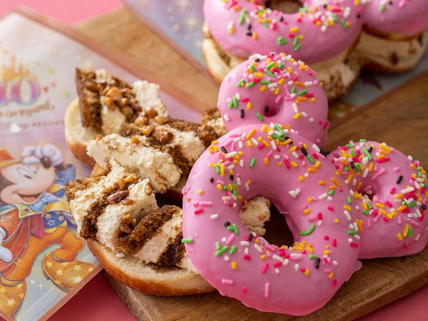 Tokyo Disney sea resutaurant menu Tiramisu donut (with almonds)