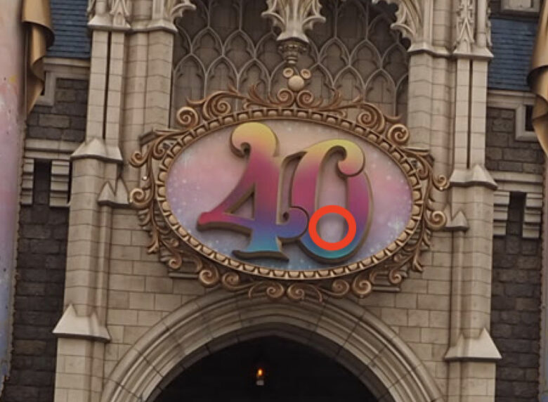 Tokyo Disneyland Cinderella's Castle decorated for its 40th anniversary
