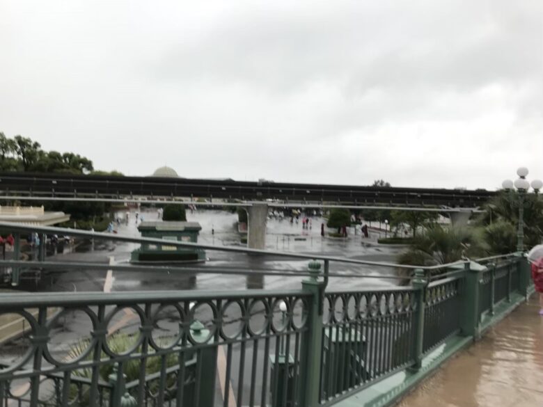 Tokyo Disneyland raining