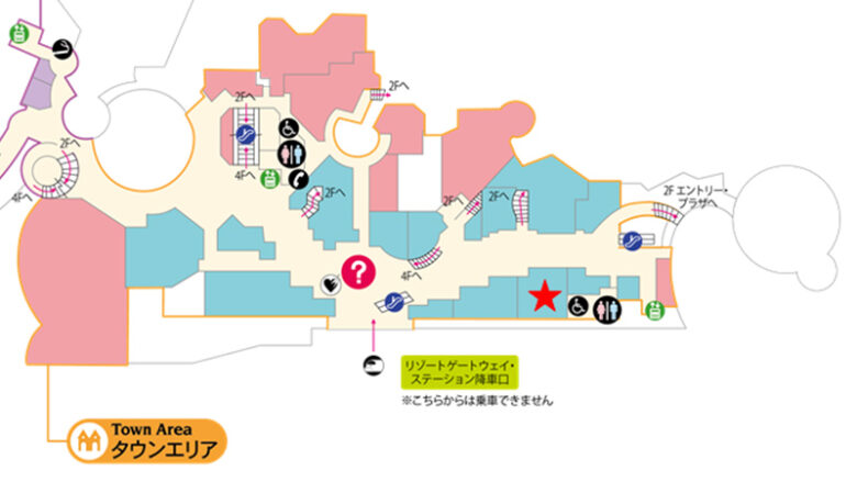 Tokyo Disneyresort IKSPIARI Halloween changing space access map