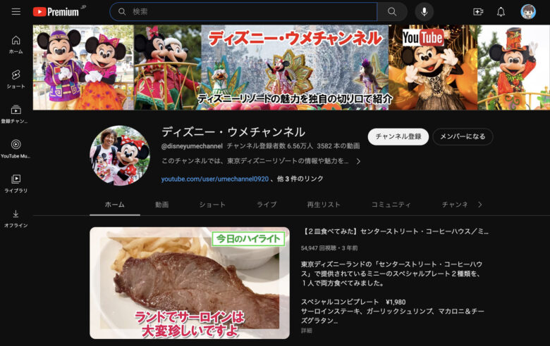 Tokyo Disneyresort youtuber Disney Ume Channel