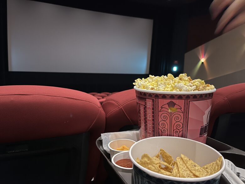 popcorn and nachos in cinema IKSPIARI