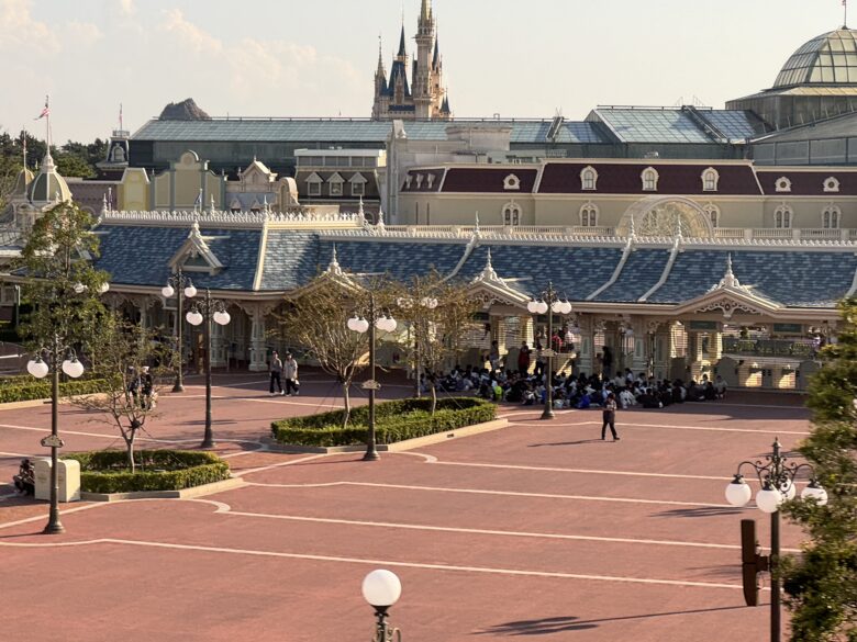 Tokyo Disneyland seen from the Disney Resort Line