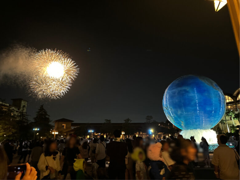 Tokyo Disneysea aqua sphere & firework