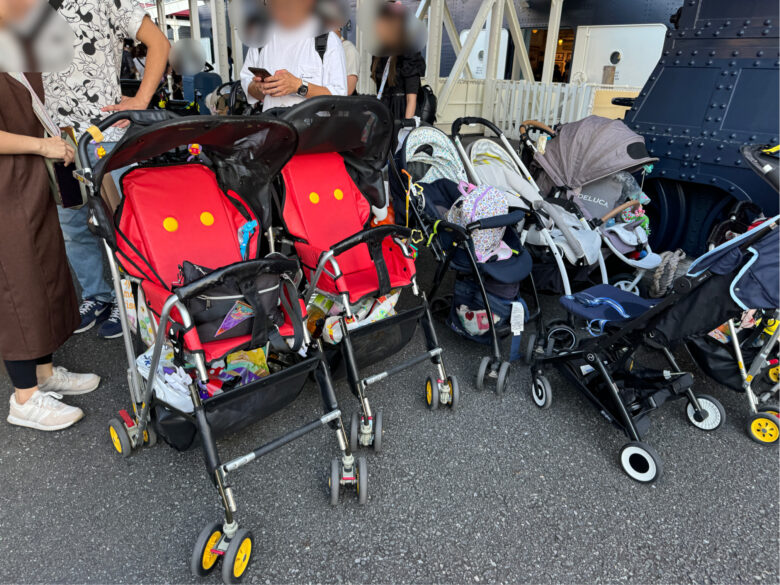 stroller storage in Tokyo Disney Sea