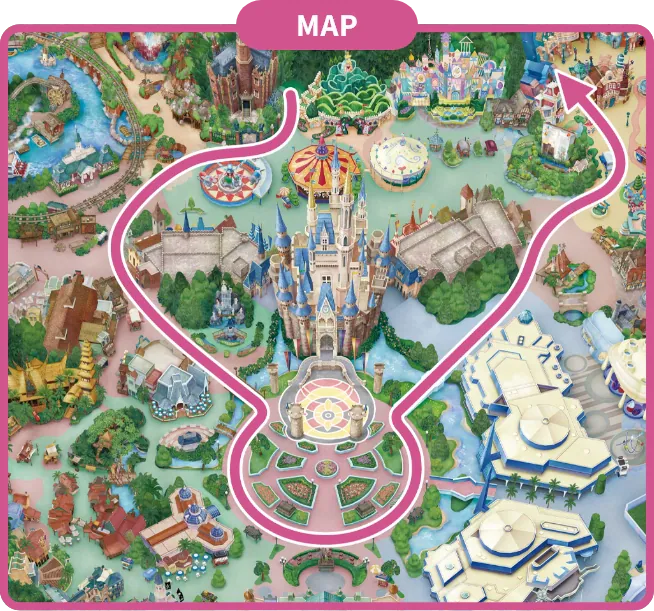 Tokyo Disneyland Disney Pal-Palooza Vanellope's Sweet Pop World parade map