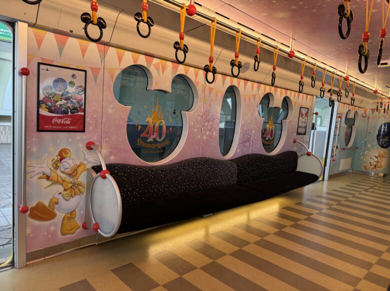 Inside the Disney Resort Line train
