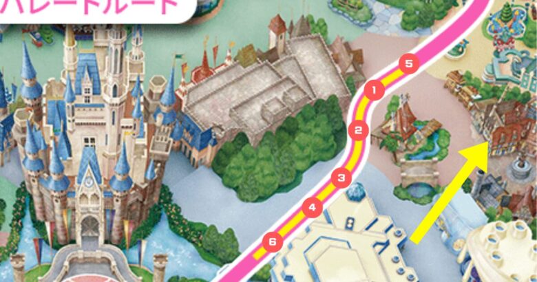 Tokyo Disneyland parade Minnie @ Funderland Float stop position