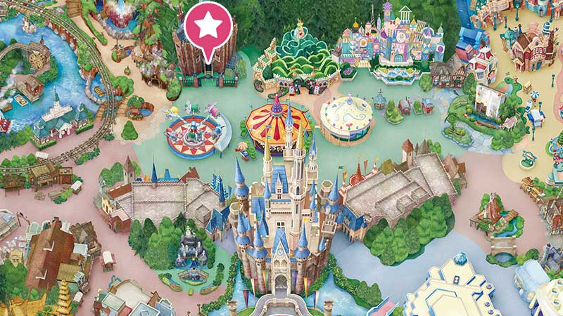 Tokyo Disneyland attraction haunted Mansion access map