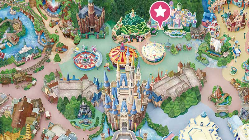Tokyo Disneyland attraction It's a Small World access map