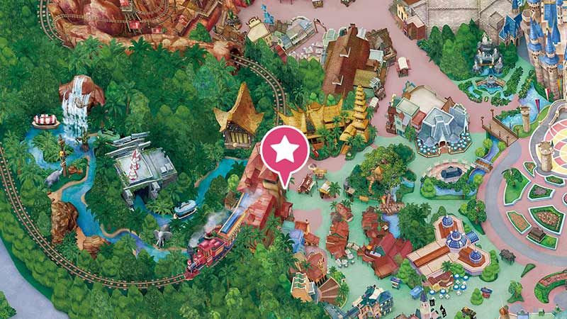 Tokyo Disneyland attraction western river railroad access map