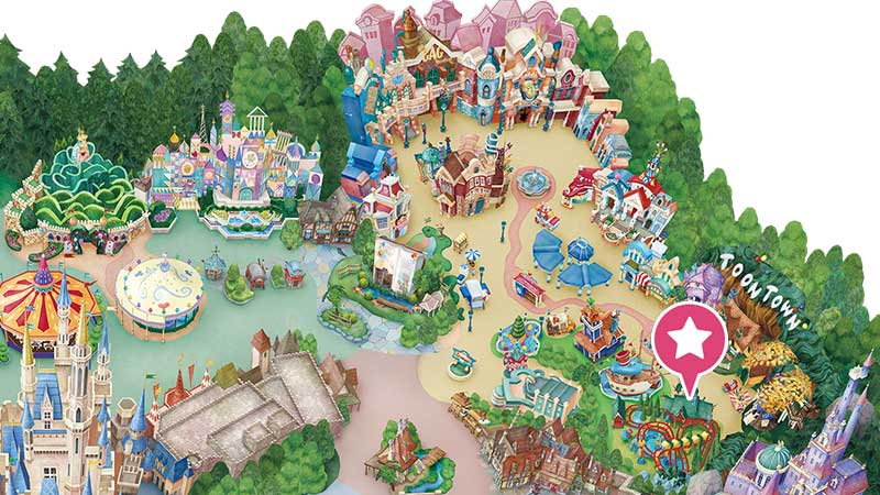 Tokyo Disneyland attraction gadget go coaster access map