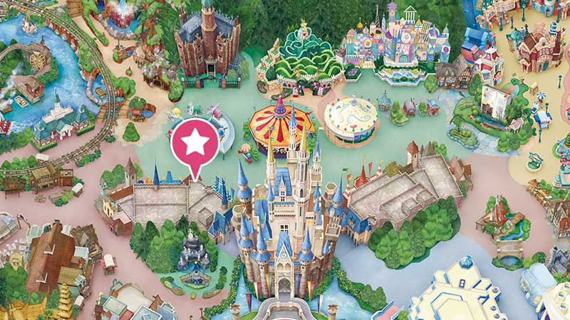 Tokyo Disneyland attraction snow white and the seven dwarfs access map