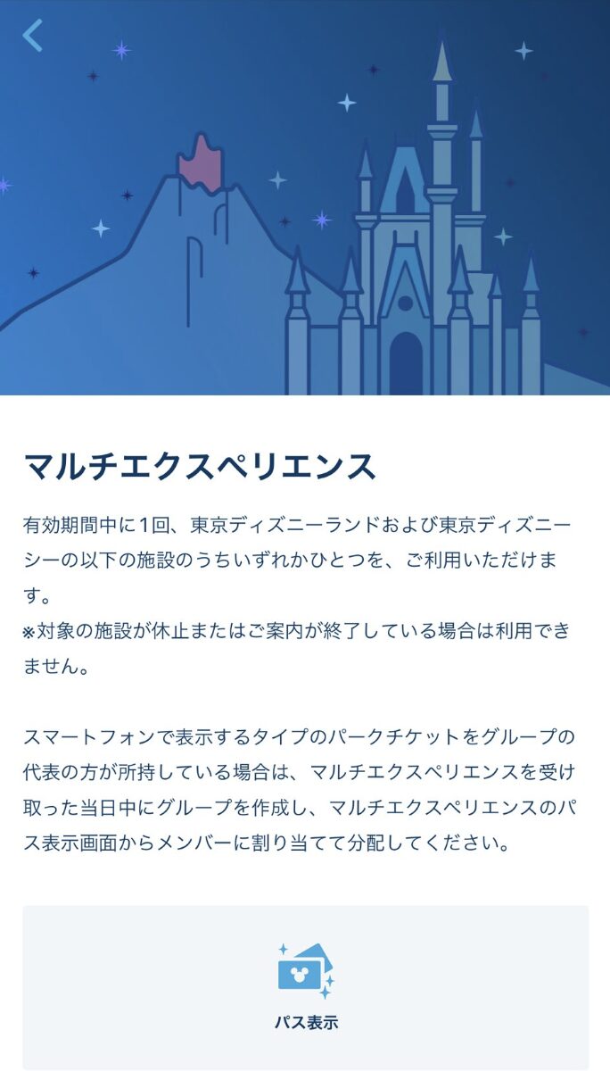 Tokyo Disneyresort multi experience (blue)
