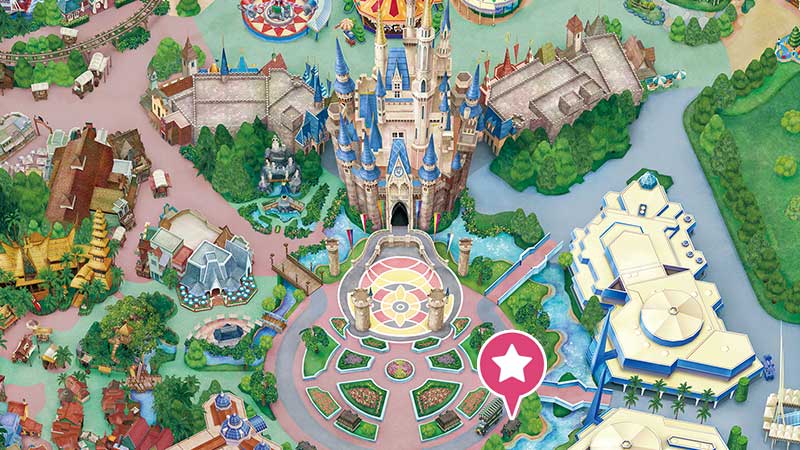 Tokyo Disneyland attraction omnibus access map