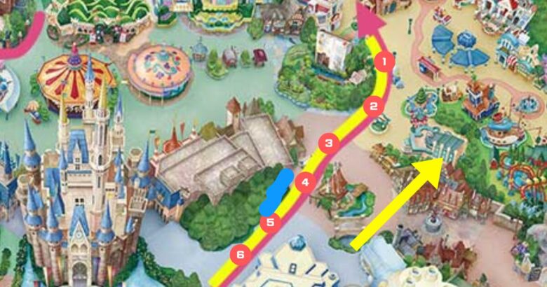 Tokyo Disneyland parade Toys Wonderful Christmas! Float stop position map