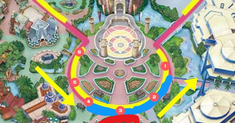Tokyo Disneyland parade Toys Wonderful Christmas! Float stop position map