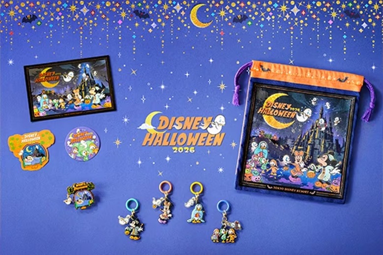 2026年ディズニー・ハロウィーンのきんちゃくやピンバッジなどの公式商品イメージ