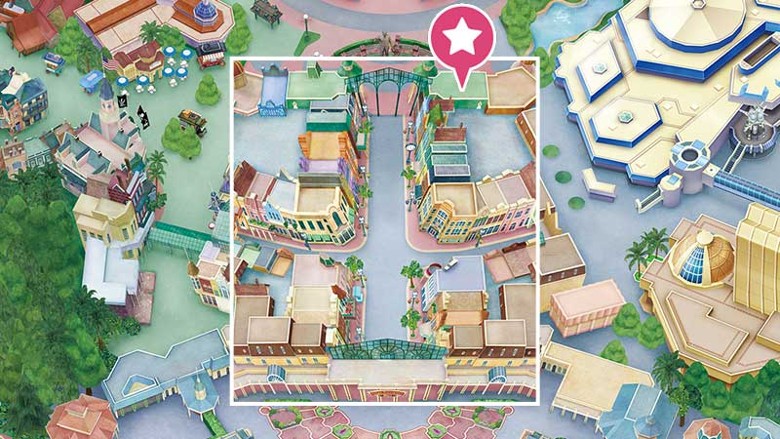 ワールドバザールにあるアイスクリームコーンの公式位置図