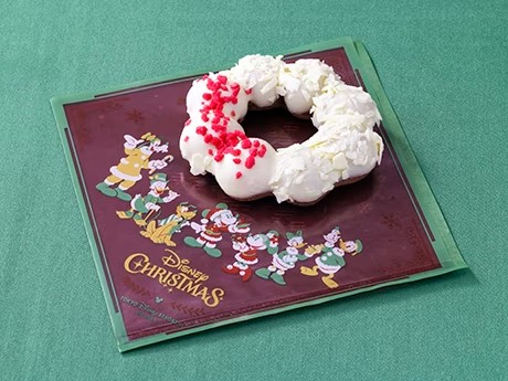 ホワイトチョコとラズベリーで飾ったスペシャルチョコドーナツ